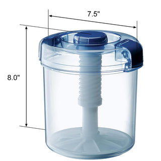 Instant Pickle Maker Vegetable Press Tsukemono Container Round Made in Japan BPA Free(Blue)