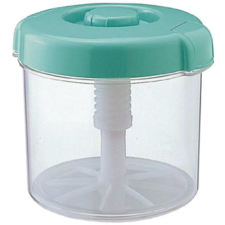 Instant Pickle Maker Vegetable Press Tsukemono Container Round Made in Japan BPA Free(Green)