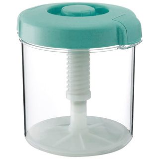 Instant Pickle Maker Vegetable Press Tsukemono Container Round Made in Japan BPA Free(Green)