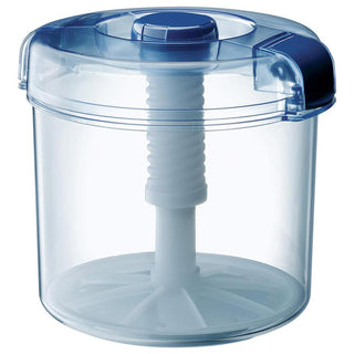 Instant Pickle Maker Vegetable Press Tsukemono Container Round Made in Japan BPA Free(Blue)