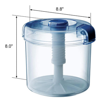 Instant Pickle Maker Vegetable Press Tsukemono Container Round Made in Japan BPA Free(Blue)