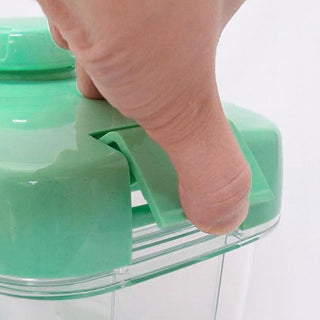 Instant Pickle Maker Vegetable Press Tsukemono Container Rectangle Made in Japan BPA Free (Green)