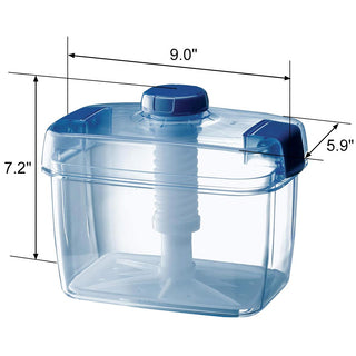 Instant Pickle Maker Vegetable Press Tsukemono Container Rectangle Made in Japan BPA Free (Blue)