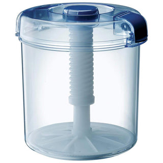 Instant Pickle Maker Vegetable Press Tsukemono Container Round Made in Japan BPA Free(Blue)