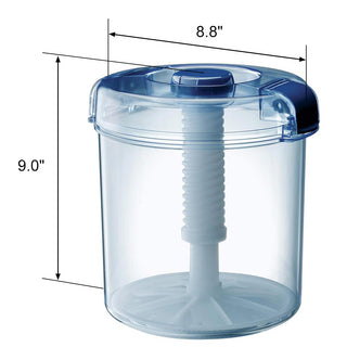 Instant Pickle Maker Vegetable Press Tsukemono Container Round Made in Japan BPA Free(Blue)