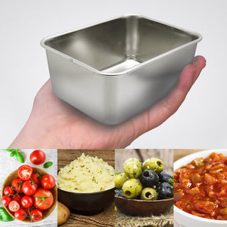 TIKUSAN Stainless Steel Seasoning Container Yakumi Pan Spice Storage Box Tray with Lid Medium Size Made in Japan (2 Containers)