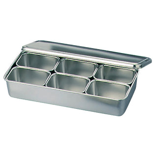 TIKUSAN Stainless Steel Seasoning Container Yakumi Pan Spice Storage Box Tray with Lid Made in Japan 00 Size (6 Containers)