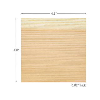 TIKUSAN Disposable Cedar Wooden Sheet for Food Presentation and Plating Kaiseki Made in Japan (100, Square)