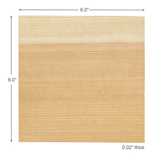 TIKUSAN Disposable Cedar Wooden Sheet for Food Presentation and Plating Kaiseki Made in Japan (100, Square)