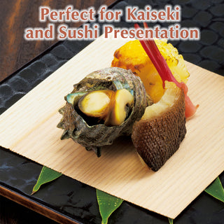 TIKUSAN Disposable Cedar Wooden Sheet for Food Presentation and Plating Kaiseki Made in Japan (200, Rectangular)
