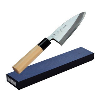 TIKUSAN Japanese Carbon Steel Deba Knife Single Bevel Made in Japan 9.5 inch