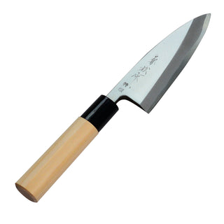 TIKUSAN Japanese Carbon Steel Deba Knife Single Bevel Made in Japan 9.5 inch