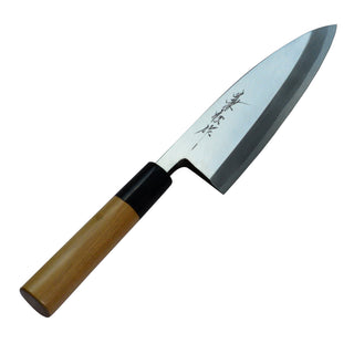 TIKUSAN Japanese Yasuki Carbon Steel No.3 Deba Knife Single Bevel Made in Japan