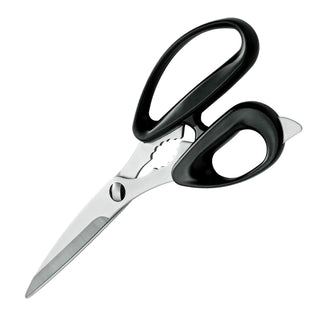 Left Handed Kitchen Scissors Easy Grip Curved and Serrated Blades Made in Japan
