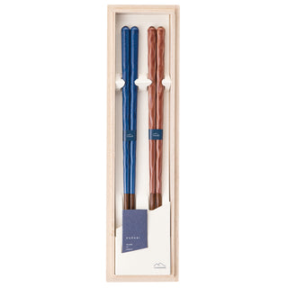 Japanese Wooden Chopsticks Gift Set KURABI Ruri Akane