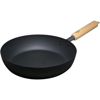 TAKUMI Cast Iron Japanese Stir Fry Pan with Wooden Handle