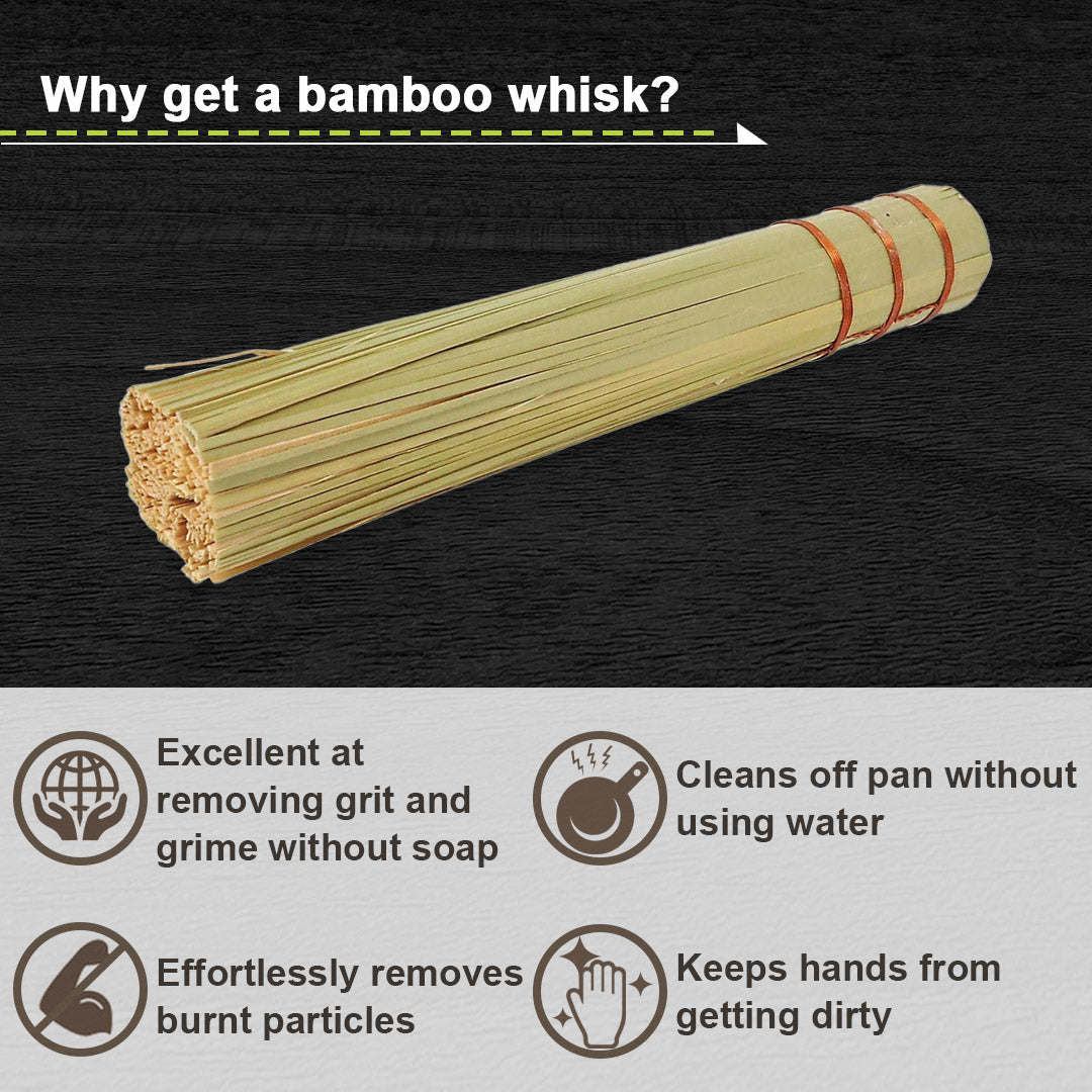 Bamboo Wok Whisk Brush, Bamboo Cleaning Brush, Bamboo Cleaning Tool