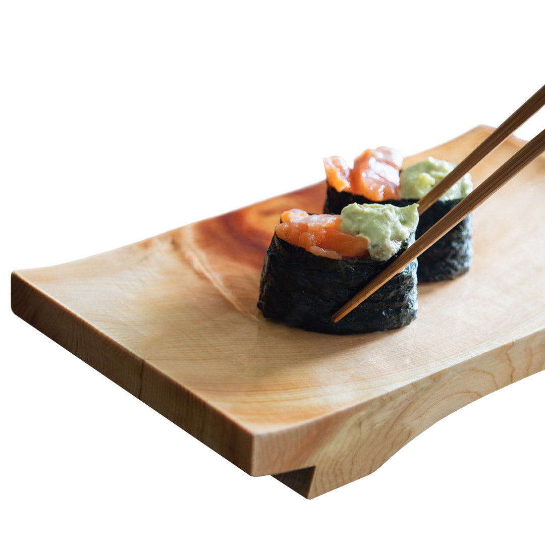 Hinoki sushi serving tray - Geta shape